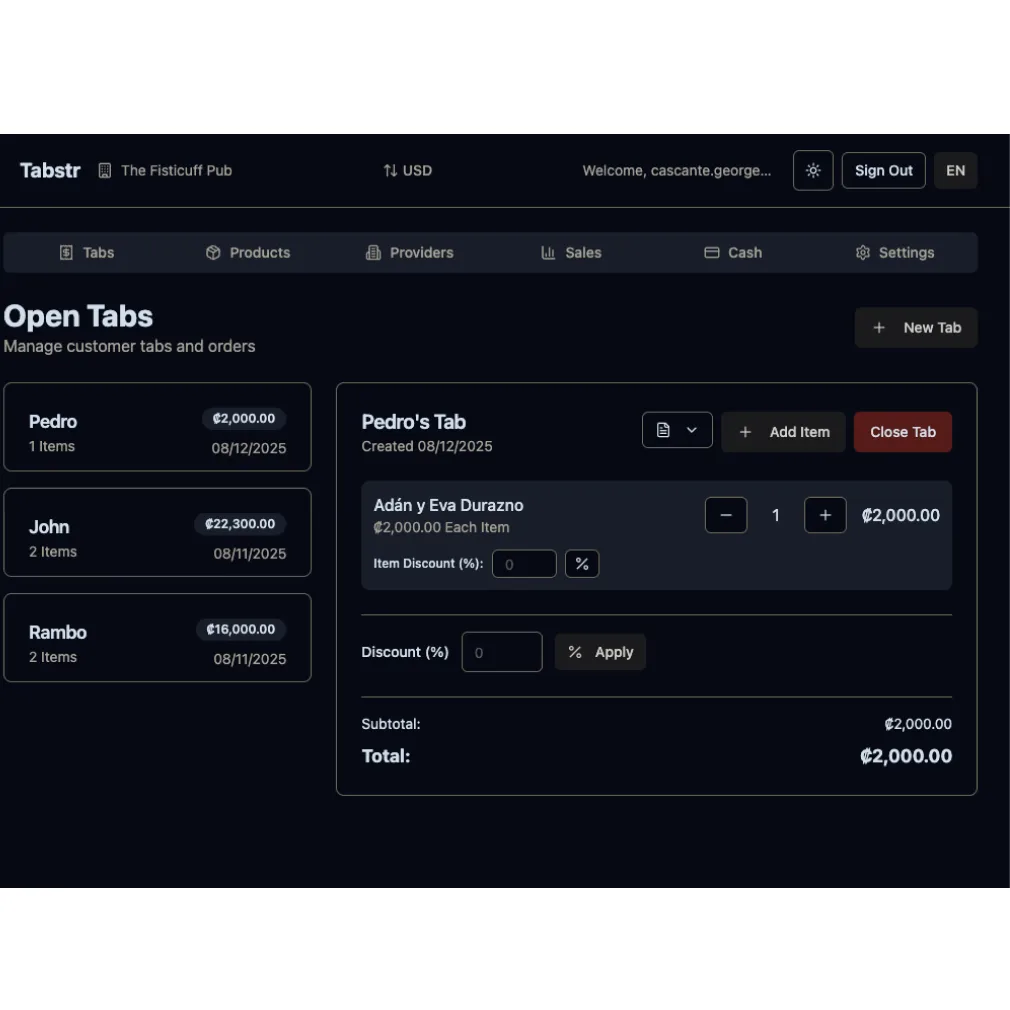 Tabstr - Effortless Tab Management for Modern Businesses